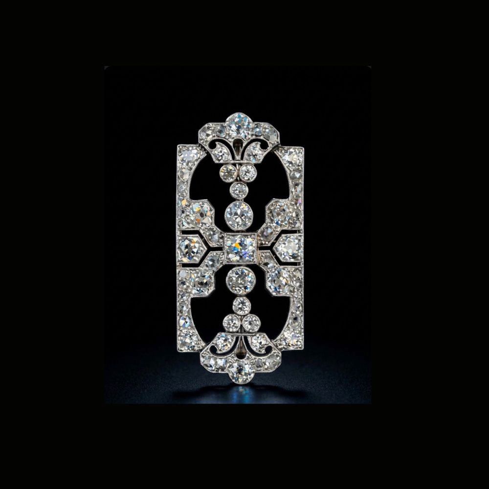 THE BELVEDERE OPENWORK PLAQUE BROOCH